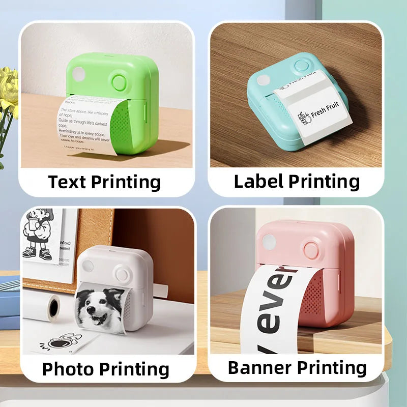 Papel adhesivo térmico para impresora portátil Dolewa D3, minipresora de etiquetas, impresora para imprimir errores y fotos.
