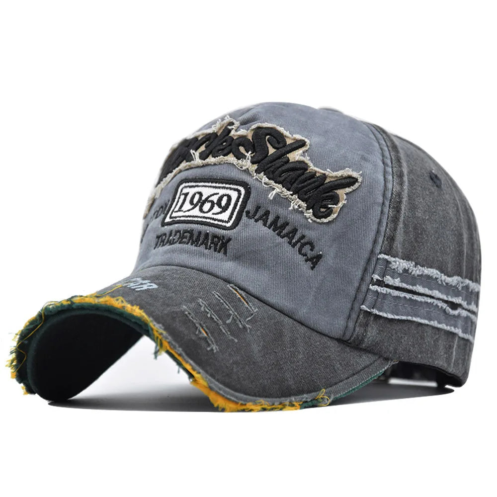 Gorra de béisbol de algodón lavado 1969 con bordado para mujer y hombre, visera deportiva, gorra vintage snapback, sombrero unisex, gorra estilo dad hat para jóvenes.