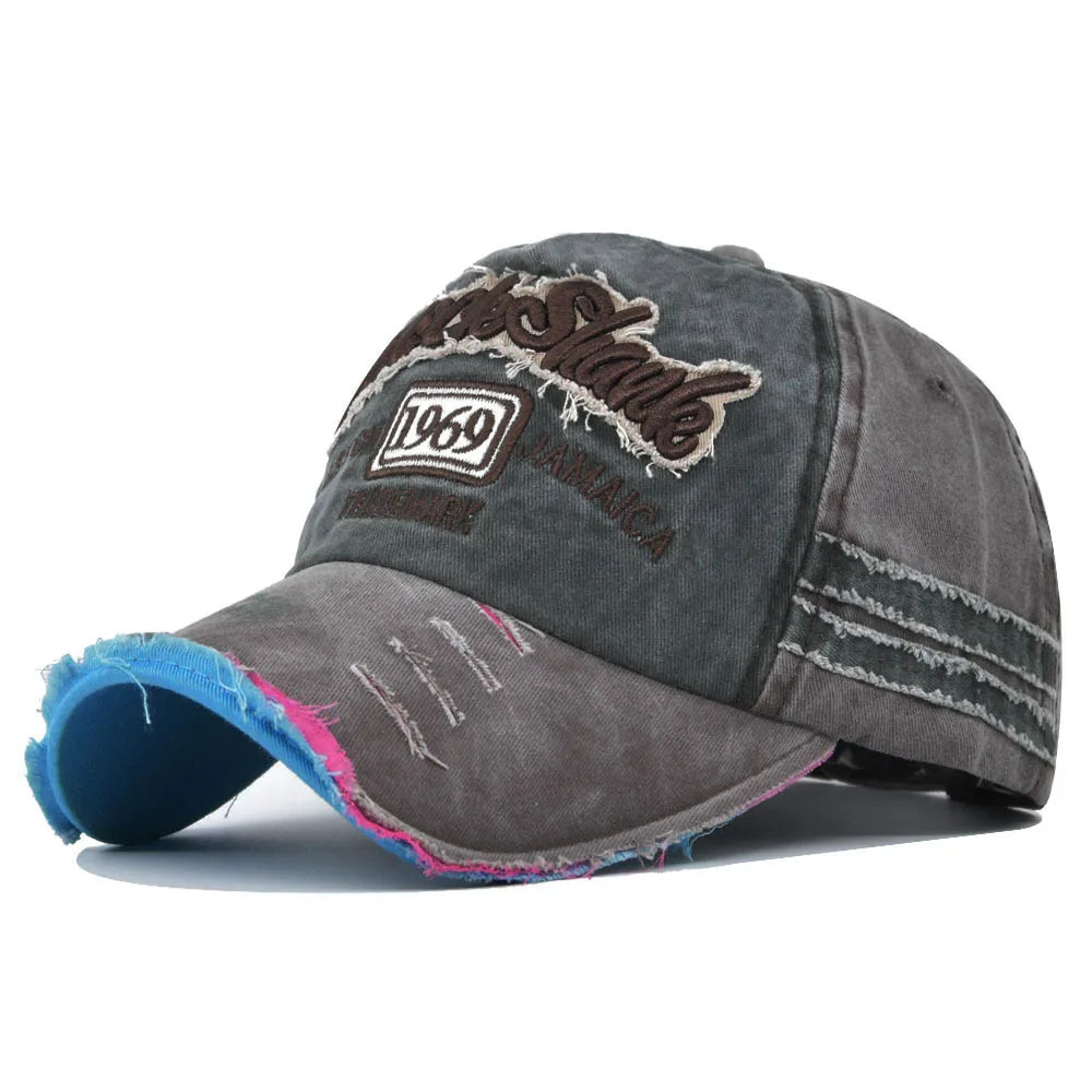 Gorra de béisbol de algodón lavado 1969 con bordado para mujer y hombre, visera deportiva, gorra vintage snapback, sombrero unisex, gorra estilo dad hat para jóvenes.