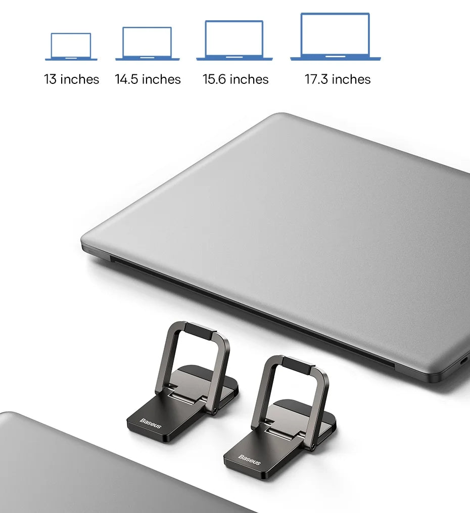 Soporte plegable para portátil Baseus, soporte para teclado de ordenador, mini soportes portátiles para portátil, soporte de aluminio para Macbook y portátiles Xiaomi